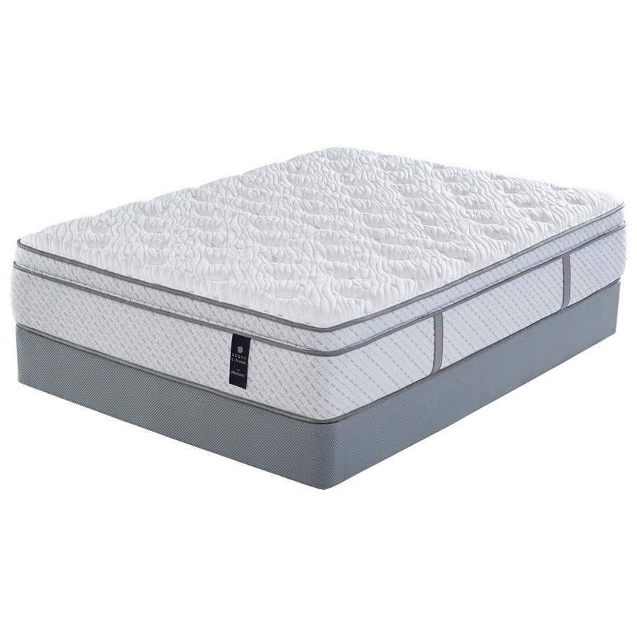 Restonic Aspen Euro Top 50005041050+50002996050 Queen Euro Top Mattress and Scott Living